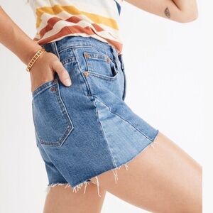 Madewell High-Rise Denim Shorts: Pieced Edition